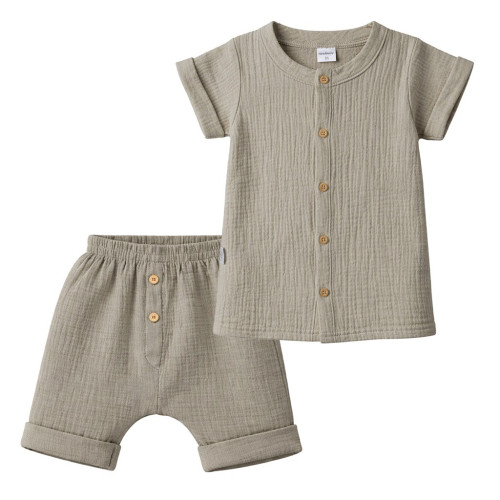 Kojenecká mušelínová košile s kraťasy linen New Baby