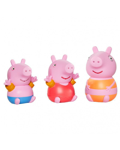 Prasátko Peppa Pig, maminka a Tom - stříkající hračky do vody