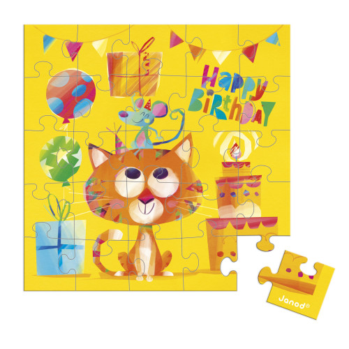Blahopřání k narozeninám s puzzle Janod