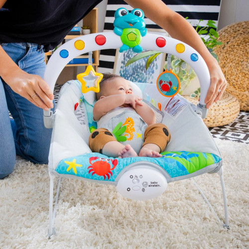 Lehátko hudební vibrační se světly Kick to It Neptune do 9 kg Baby Einstein
