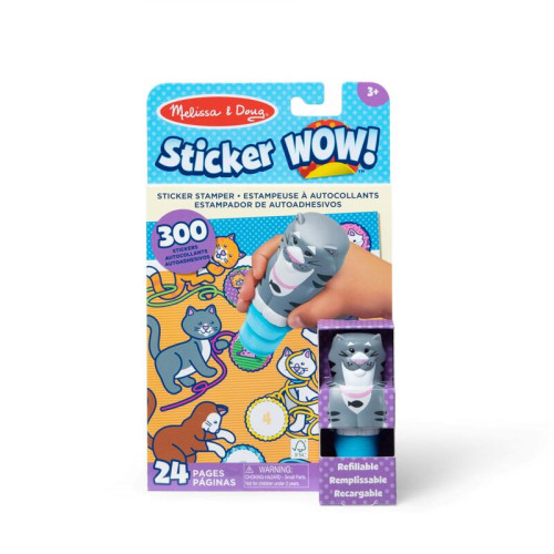 Sticker WOW! Obrázková knížka s razítkovačem - Kočka