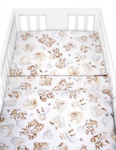 Mantinel s povlečením do postýlky 3dílná sada Sny zvířátek Baby Nellys