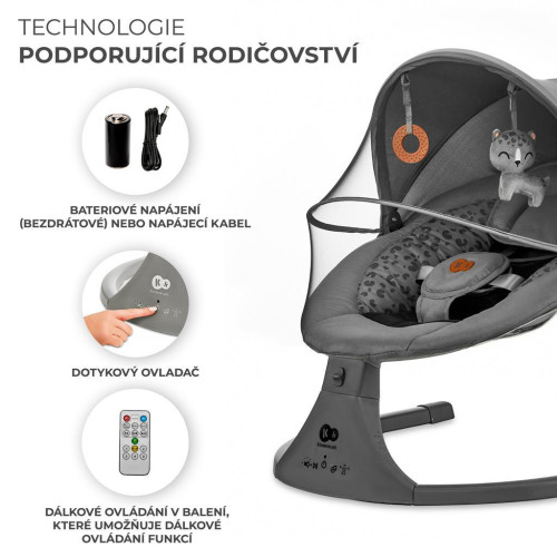 Lehátko houpací s melodií 2 v 1 Lumi, do 9 kg, Premium Kinderkraft