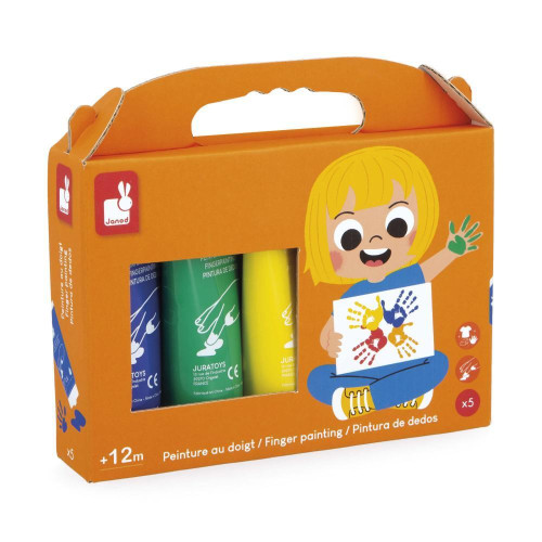 Prstové barvy 5 ks Colorino Janod