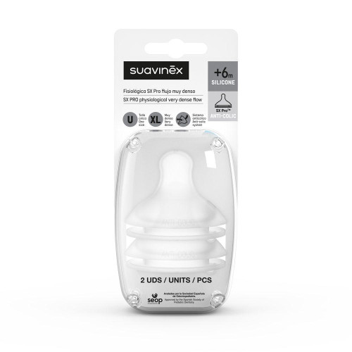Suavinex Savička širokohrdlá kulatá Silikon UNI 2 ks