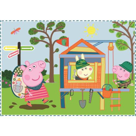 Puzzle 4v1 Peppa Pig/Prásátko Pepa Vzpomínka na prázdniny, 12+15+20+24 dílků