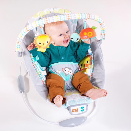Lehátko vibrující s melodií Whimsical Wild 0 m+ do 9 kg 2019 Bright Starts