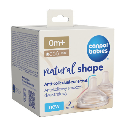 Savička k lahvi Natural Shape 0 m+ 2 ks Canpol babies