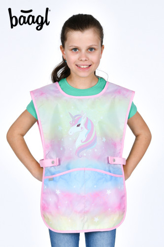 Set 5 Airy Rainbow Unicorn: batoh, penál, sáček, zástěra, peněženka Baagl