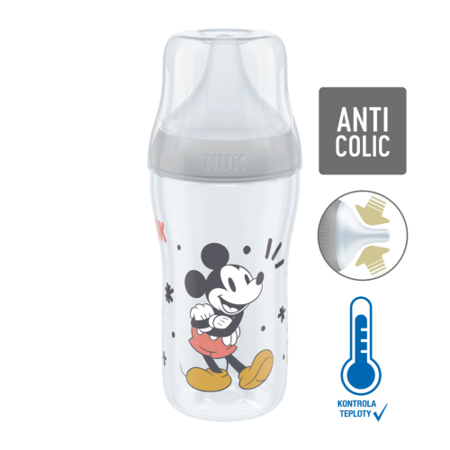 Perfect Match láhev Mickey s kontrolou teploty 260 ml Nuk