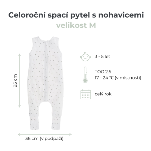 Celoroční spací pytel s nohavicemi Sleepee Meadow