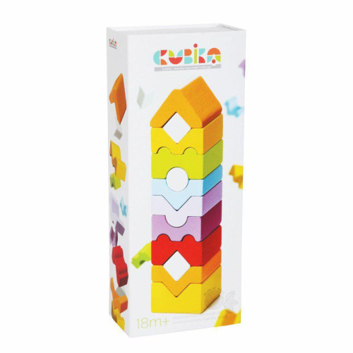 Věž XI - dřevěná skládačka 12 dílů Cubika