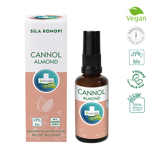 Cannol Almond Konopný a mandlový olej 50 ml s aplikátorem