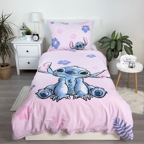 Povlečení Lilo and Stitch pink 140 x 200, 70 x 90 cm Jerry Fabrics