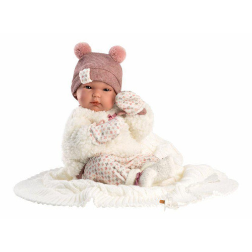 New Born holčička 63576 Llorens - realistická panenka miminko - 35 cm