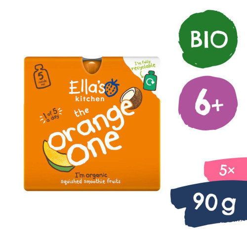 Ella's Kitchen BIO Orange one ovocné pyré s mangem (5x90 g)
