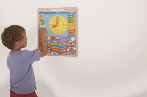Anglický magnetický kalendář s hodinami Bigjigs Toys