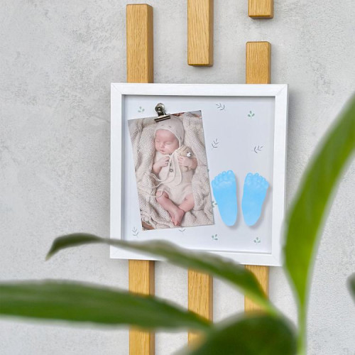 Fotorámeček pro miminko se sadou na 3D odlitky – pro chlapečka Albi