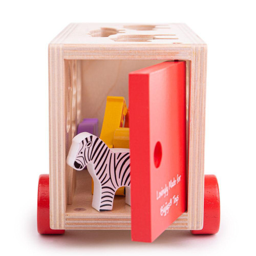Dřevěné auto se zvířátky safari Bigjigs Toys