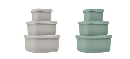 Sada boxů na svačinu 3 ks Platinum Silicone KikkaBoo