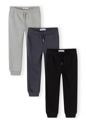 Chlapecké tepláky slim-fit 3pack Mix barev šedá Minoti