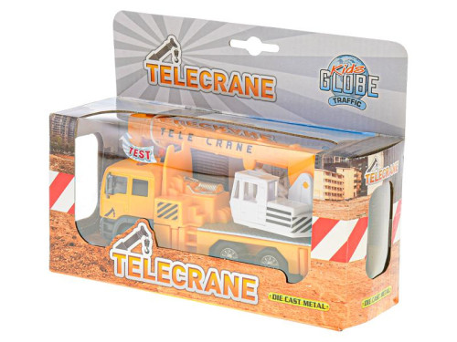 Kids Globe Traffic jeřáb 15 cm na zpětný chod se světlem a zvukem