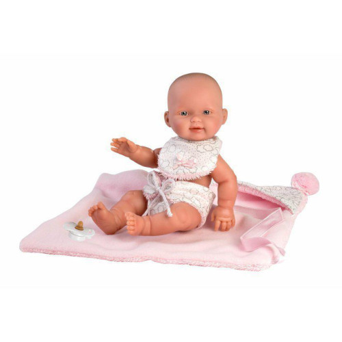 Obleček pro panenku miminko New Born velikosti 26 cm Llorens 2dílný růžový