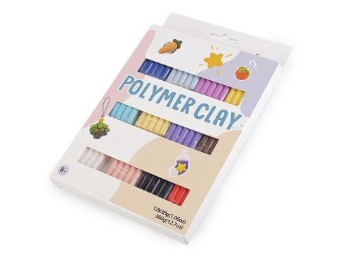 Modelovací polymerová hmota sada 12 kusů