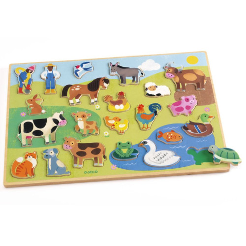 Vkládací puzzle Farma Djeco