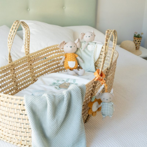 3-dílná bavlněná sada do kolébky 80x50 cm bonjourbébé