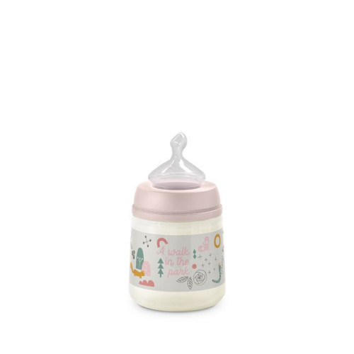 Kojenecká láhev Walk anatomická M silikon Suavinex 150 ml