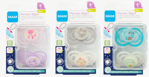 Šidítko Perfect Night silikon 6m+ MAM se sterilizačním boxem