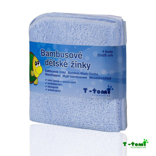 Bio koupací žínky 4 ks T-tomi