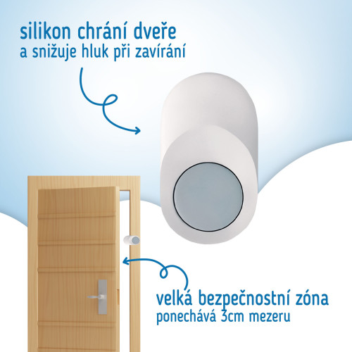 Dětská otočná zarážka do dveří s nastavením polohy 2 ks Sipo