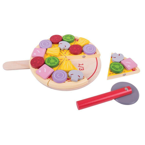 Dřevěná krájecí pizza Bigjigs Toys
