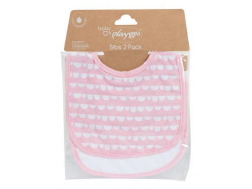 Playgro - Dětský bryndák růžový 2 ks