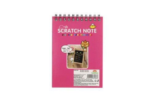 Vyškrabovací notes barevný 10 listů 10x14 cm