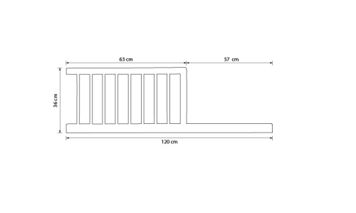Válendová bočnice k postýlce 120 cm- ECO - přírodní