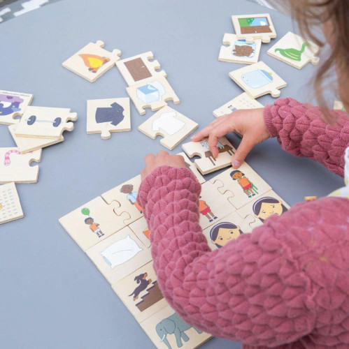 Didaktické puzzle Co k sobě patří Bigjigs Toys