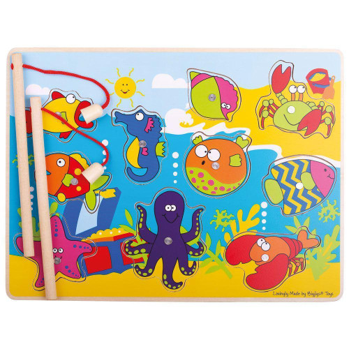 Dřevěný mořský rybolov Bigjigs Toys