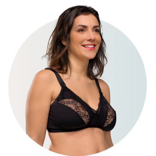 Mateřská a kojící podprsenka Soft as Silk - Černá