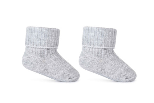 Kojenecké ponožky ohrnovací sv. šedé Be Snazzy