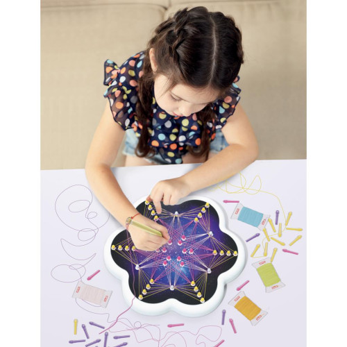 Quercetti Play Creativo String Art Mandala – kreslení pomocí nití a kolíčků