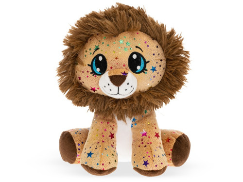 Lev Star Sparkle plyšový hnědý 37 cm sedící