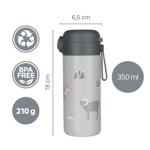 Termoska na tekutiny s brčkem a silikonovým držákem 350 ml Zopa
