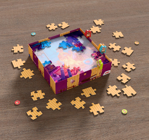 Hra a Puzzle 2v1 Bláznivý vrtulník od 5 let Haba