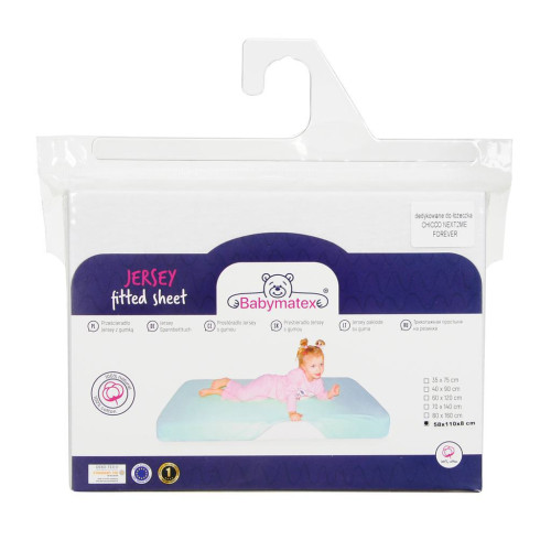 Prostěradlo jersey s gumou 58 x 110 x 8 cm Babymatex
