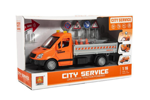 Silničářské auto plastové se zvukem a světlem 26 cm