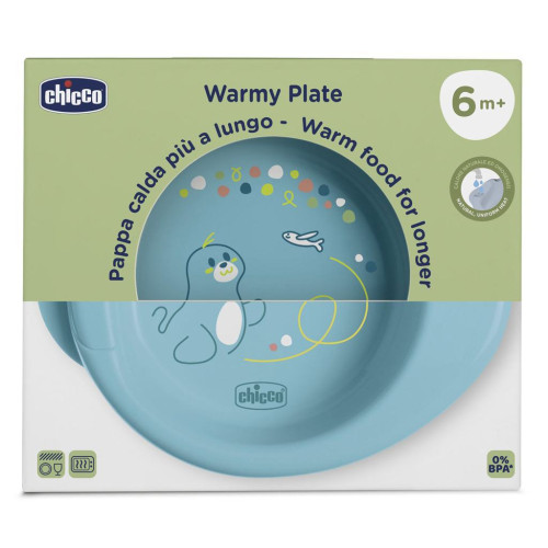Talíř protiskluzový udržující teplé jídlo 6 m+ Chicco