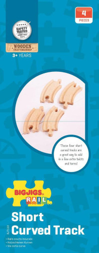 Krátká kruhová kolej 10 cm 4 ks Bigjigs Rail